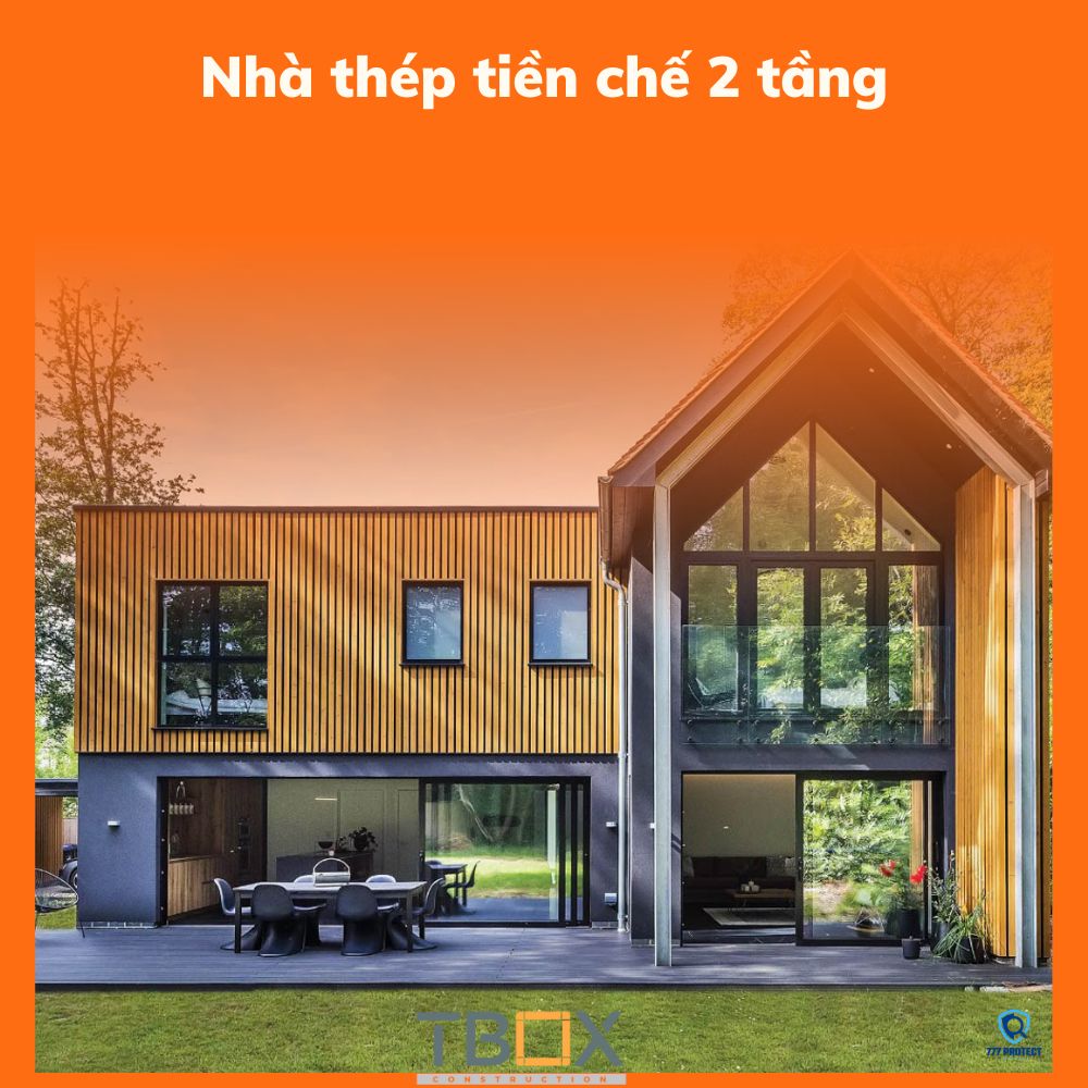 nhà thép tiền chế 2 tầng